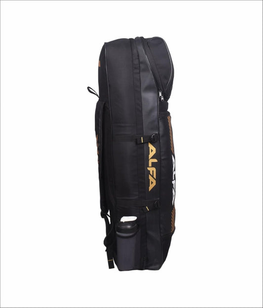 ALFA Pro 93 Hockey Kit Bag |Color : Black | Size : Large | Organized Storage | Comfortable Carrying | Durable Polyester | Water-Resistant | Convenient Accessory Storage | Unisex Design.