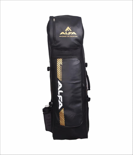 ALFA Pro 93 Hockey Kit Bag |Color : Black | Size : Large | Organized Storage | Comfortable Carrying | Durable Polyester | Water-Resistant | Convenient Accessory Storage | Unisex Design.