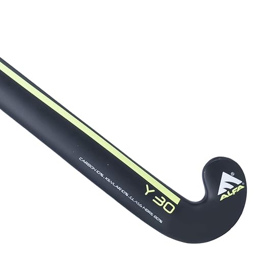 ALFA Y-30 Junior Hockey Stick | Color: Purple | Size: 30” | Material: 10% Carbon | Gender: Unisex | Lightweight Design | Ergonomic Grip | Durable Build | Enhanced Control | Precision Play