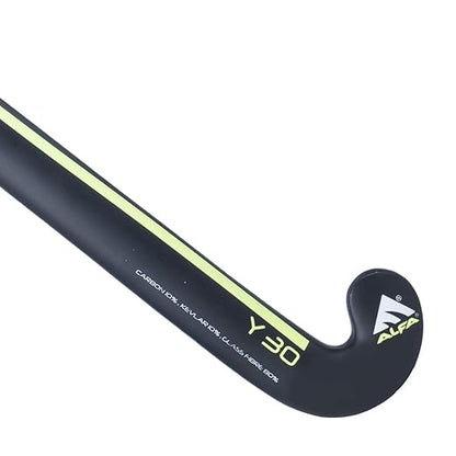 ALFA Y-30 Junior Hockey Stick | Color: Purple | Size: 30” | Material: 10% Carbon | Gender: Unisex | Lightweight Design | Ergonomic Grip | Durable Build | Enhanced Control | Precision Play